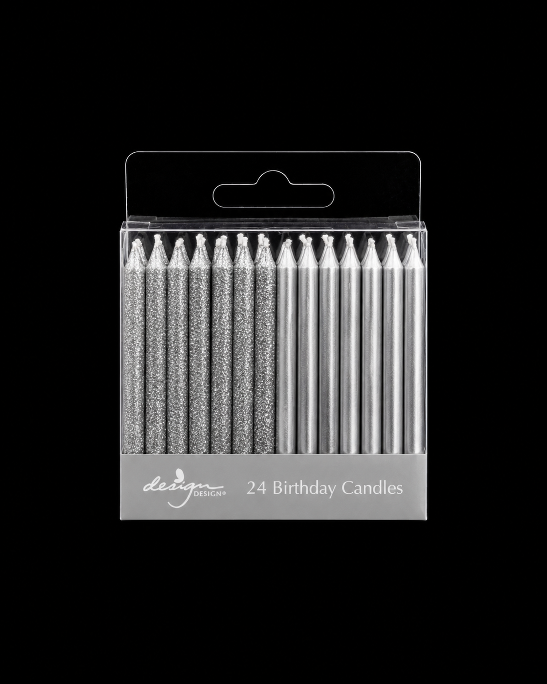 Candles ‘’Shiny And Matt Silver’’