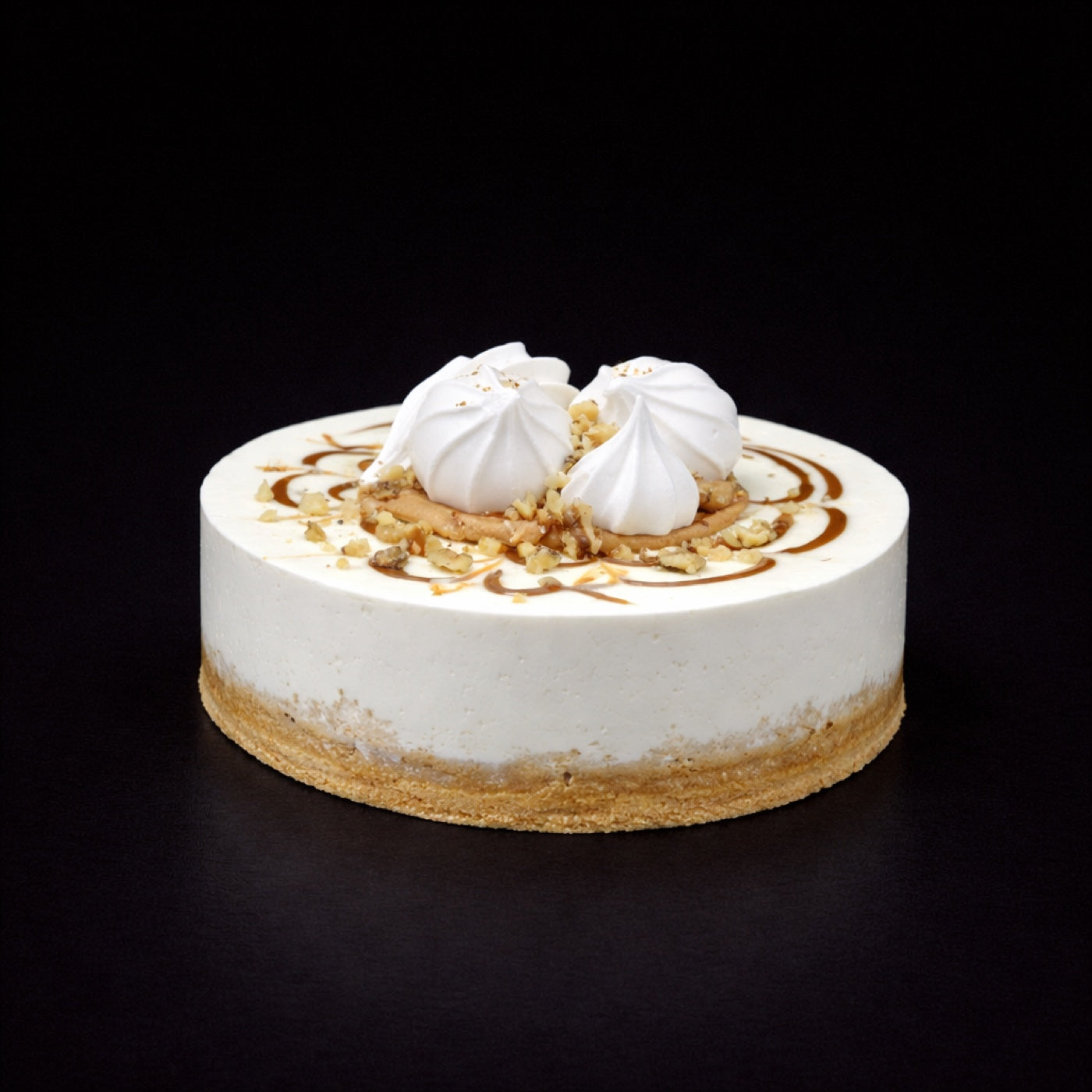 Caramel walnut cheesecake